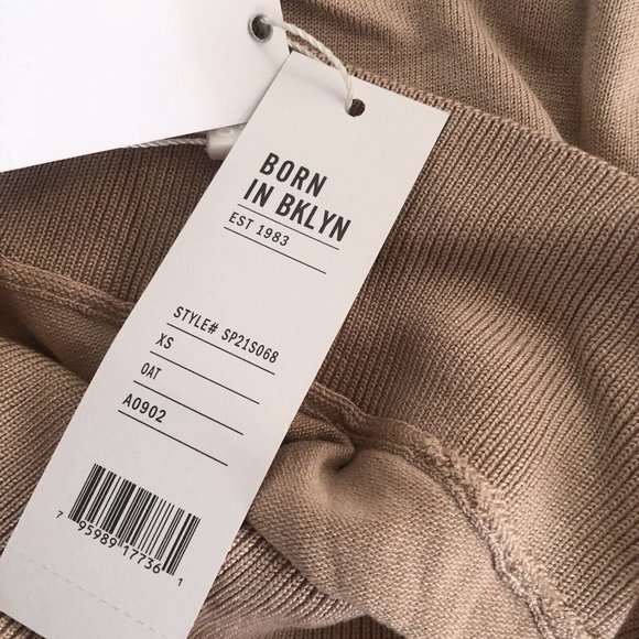 525 One Shoulder Turtleneck Tank Top Oat - Picture 5 of 6